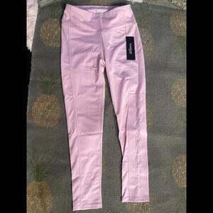 New Bebe Sport Pants Tights Workout Leggings Size M NWT! PINK
